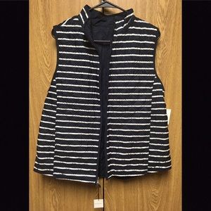 Striped reversible vest